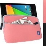Igadgitz rose noprne tui housse case cover avec pochette frontale pour nouveau google nexus 7 fhd ...