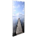 Ilo - radiateur lectrique rayonnant mural - 750w - + 28 motifs - extra plat verre - ip44 - vertical ...