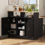 �lot central cuisine - desserte de cuisine � roulettes - coin repas extensible avec chaises - avec plan ...