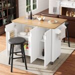 �lot de cuisine 130x45x92 cm desserte mdf plateau rabattable avec rangement �tag�res r�glables roulettes ...