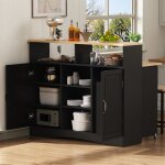 �lot de cuisine contemporain avec coin repas rabattable buffet mobile avec �tag�res r�glables 110�34�975 ...