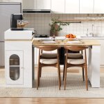 �lot de cuisine extensible avec plateau rabattable et multiprise crochets buffet avec 1 porte 2 tiroirs ...