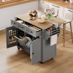 �lot de cuisine extensible sur roulettes desserte de cuisine avec plan de travail 2 portes 3 tiroirs ...