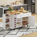 �lot de cuisine multifonctionplan extensible2 tiroirs et rangement int�gr� �tag�re � vin roulettesblanc ...