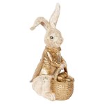 Image de d�coration lapin 51 cm beige couleur or plastique
