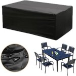 Housse imperm�able salon de jardin 180�120�74 cm ? 210d oxford anti - uv & anti - d�chirure (noir)
