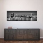 Impression sur toile 50x150cm sans cadre tableau peinture sur toile tableau deco noir et blanc new york ...