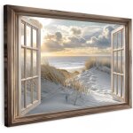 Impression sur toile maison transparent plage dunes mer nature avec cadrepeut �tre suspendu directement ...