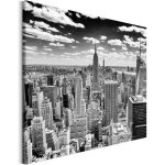 Impression sur toile murale tableau art peinture - ville new york manhattan noir et blanc avec cadre ...