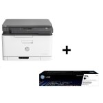 Imprimante tout - en - un hp laserjet 178nw - couleur + cartouche de toner noir hp 117a