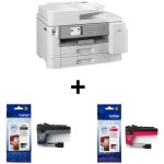 Imprimante multifonction brother mfc - j5955dw jet dencre a3 couleur wi - fi + cartouches noire 3000p ...
