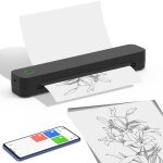 Imprimante thermique a4 (210 * 279mm) mini imprimante bluetooth portable wifi sans encre noir