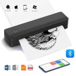 Imprimante thermique a4 (210 * 297mm)?imprimante bluetooth portable sans encre adapt�e � limpression ...