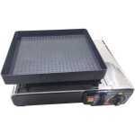 Plaque grill - incasa - rchaud  gaz portable 1 feu - antiadhsif - 257x227x31 cm - 067 kg