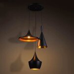 Industriel lustre vintage suspension luminaire pendentif lampe salle  manger chambre noir rtro fer ...
