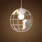 Industrielle suspension luminaire m�tal lustre vintage abat - jour 20cm forme de la terre 20cm declairage ...