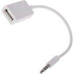 Ineck cble convertisseur - synchronisation prise audio auxiliaire auto jack 35 mm mle vers usb femelle ...