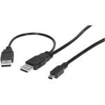 Ineck� cable double usb alimentation mini usb pour boitier disque dur externe data hdd
