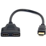 Ineck prise hdmi 1 mle vers double hdmi 2 femelle y adaptateur de cble de rpartiteur lcd led hd tv ...