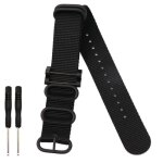 Bracelet de montre - inf - suunto core - nylon - noir - sportif et léger Bracelet de montre - inf - suunto core - nylon - noir - sportif et léger