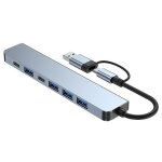 Inf hub usb - c / usb 2 - en - 1 7 ports usb3. 0 pour windows macos gris
