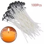 Mèches de bougies - inf - 100 pcs - 20 cm - cirées - blanc Mèches de bougies - inf - 100 pcs - 20 cm - cirées - blanc
