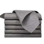 Inf paquet de 5 chiffons de nettoyage magiques pour fenêtres vitres et voitures gris foncé Inf paquet de 5 chiffons de nettoyage magiques pour fenêtres vitres et voitures gris foncé