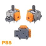 Joysticks  effet hall inf pour remplacement - pack de 2 - ps4 - orange