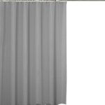 Inf rideau de douche en peva avec ?illets mtalliques - gris largeur 240 x hauteur 200