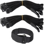 Inf sangles de fixation auto - agrippantes noires (lot de 10) l