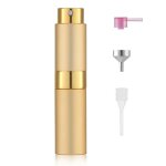 Inf vaporisateur de parfum rechargeable bouteille en verre coque en alliage 8 ml or