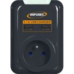 Infosec - s1 usb neo - parasurtenseur 1 prise fr + 2 ports usb - garantie 2 ans Infosec - s1 usb neo - parasurtenseur 1 prise fr + 2 ports usb - garantie 2 ans