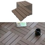 Ingma 11x dalles de jardin clipsables systeme de pose type classique