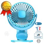 Ventilateur portable - inn - clip durable - usb rechargeable - 1200mah - bleu Ventilateur portable - inn - clip durable - usb rechargeable - 1200mah - bleu