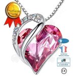 Inn lcc cristal sautoir collier infinity pendentif femme forme de c?ur argent bijoux accessoire beaut ...