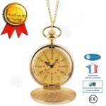 Montre - pendentif - inn® - quartz - or brillant - 45 mm - rétro élégant Montre - pendentif - inn® - quartz - or brillant - 45 mm - rétro élégant