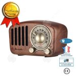 Inn radio vintage haut - parleur bluetooth rtr - radio en bois noyer, amlioration des basses fortes, ...