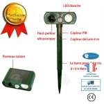 Inn rpulsif chat chien  ultrasons animaux errants nuisibles pigeons capteur solaire extrieur dtecteur ...