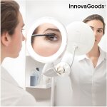 Innovagoods miroir grossissant  led avec bras flexible et ventouse mizoom - 8435527814786