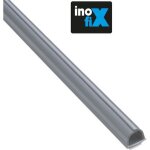 Lot de 4 gaines adh�sives cablefix 8 x 7 mm gris metallis�