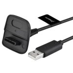 Câble chargeur usb - insten® - xbox 360 - noir - recharge manette - accessoire gaming Câble chargeur usb - insten® - xbox 360 - noir - recharge manette - accessoire gaming