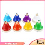 Instrument musical - dilwe - set de 8 cloches � main color�es - enfant - coordination - amusement