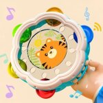 Instruments de musique - montessori - tambour � main - hochets vibrants - musique interactive - b�b� ...