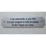 Inter fun�raire double personnalisable format 146mm x 35 mm en pvc fond argent