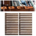 Intercalaires alphab�tiques - disques vinyles - 26 guides - carton - marron