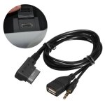 Stock fr interface de musique ami mmi usb chargeur 3. 5mm aux mp3 cble pour audi a6l - a8l - q7 - a3 ...