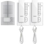 Interphone filaire - bticino - 361021 - aluminium - blanc - 2 foyers