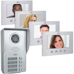 Interphone de porte vido 4 familles elro dv477w4 - 7 pouces - 16 sonneries - gris