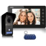 Interphone vid�o - eura vdp - 76a3 - moniteur 7 pouces - rfid - m�moire 100 photos - noir