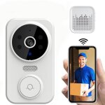 Interphone vidéo - m8 - sans fil - vision nocturne infrarouge - couleur blanc - système de sécurité Interphone vidéo - m8 - sans fil - vision nocturne infrarouge - couleur blanc - système de sécurité